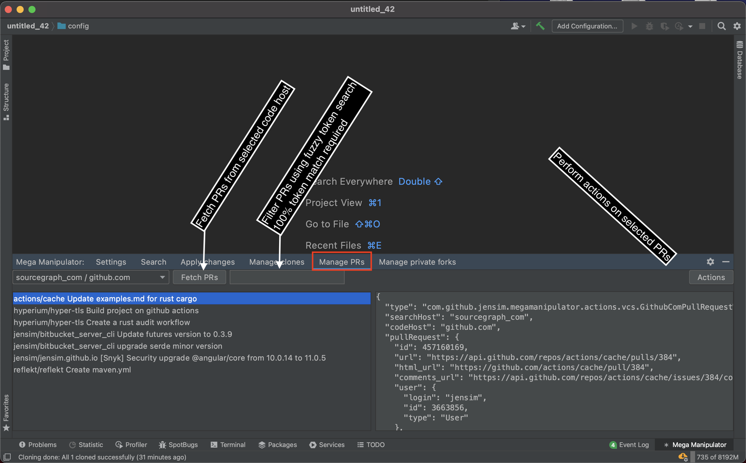 Manage Pull requests